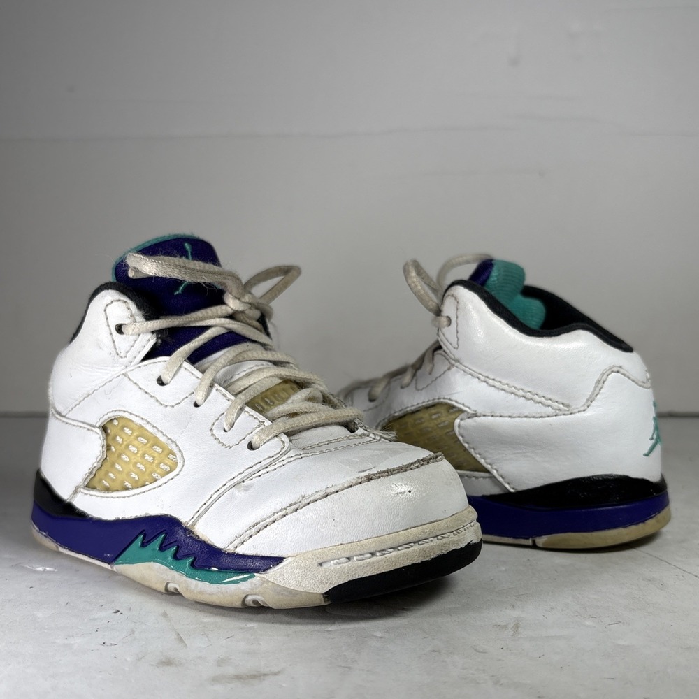 Size 7C Jordan 5 Retro Grape 2013 (TD) Sneakers Shoes 440890-108